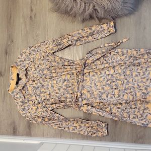 Nine West l Dress l wrap dress l cotton l side 4 l long sleeves l peach l button